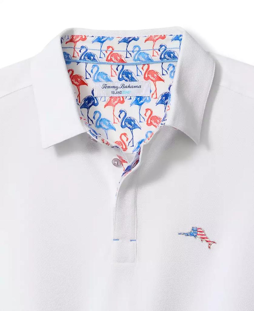 Tommy Bahama Men's Flamingo Mingle 5 O'clock Short Sleeve Polo Shirt