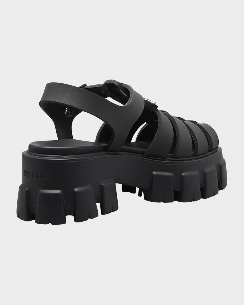 Prada Rubber Logo Chunky-Sole Fisherman Sandals 5