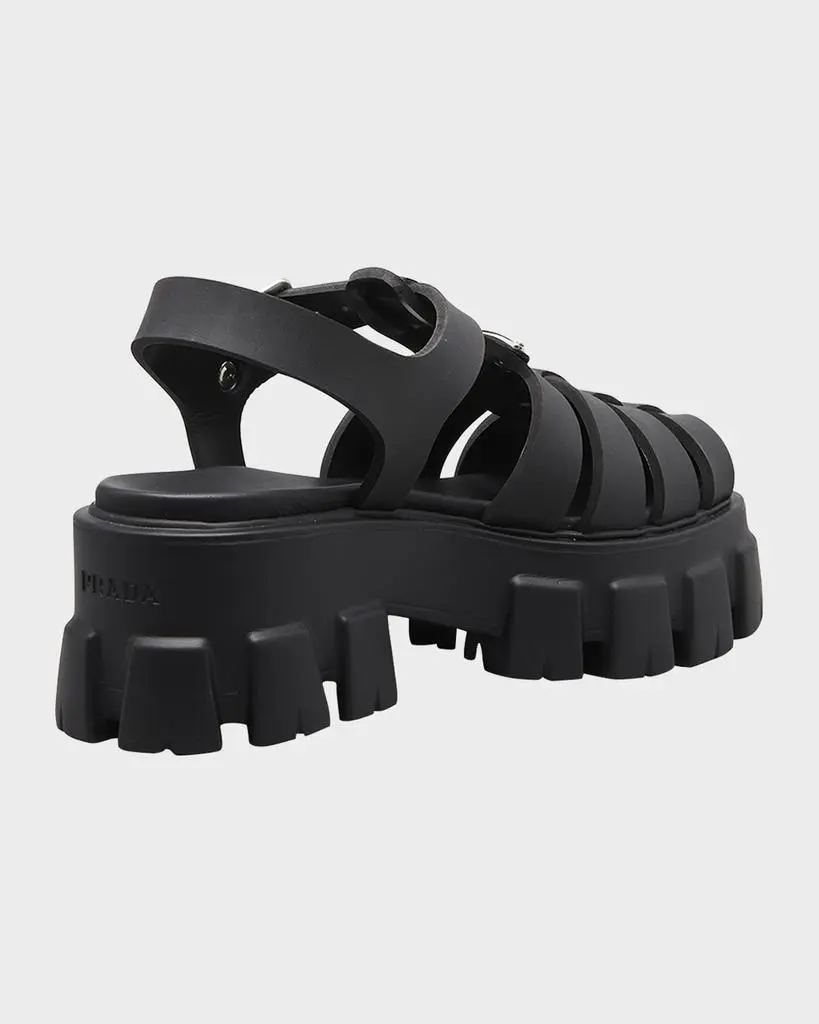 Prada Rubber Logo Chunky-Sole Fisherman Sandals - Shoes  display picture 1