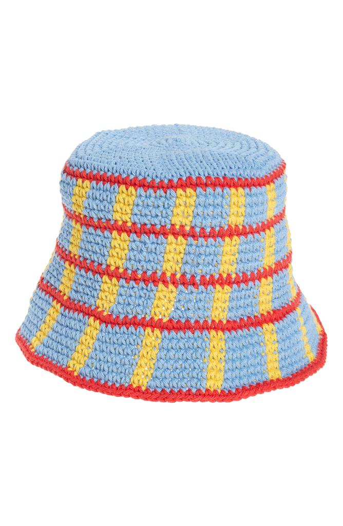 MEMORIAL DAY Plaid Crochet Bucket Hat