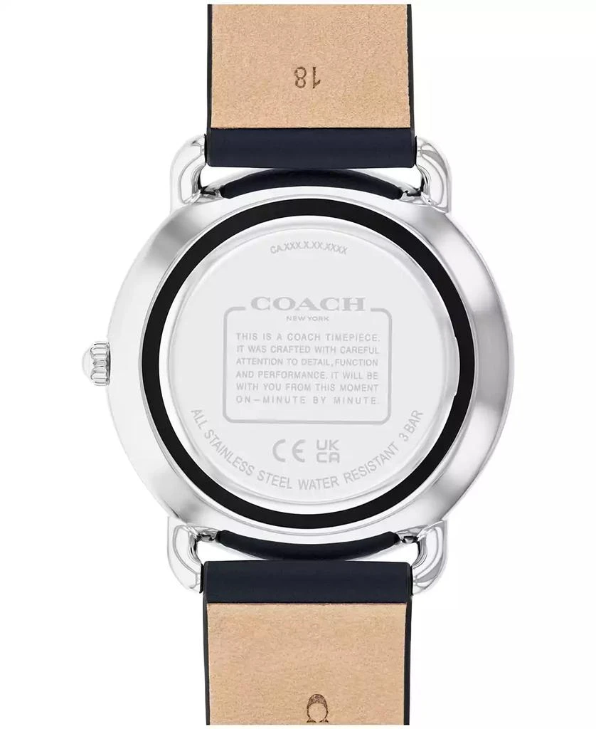 Coach Women's Elliot Navy Leather Strap Watch 3
