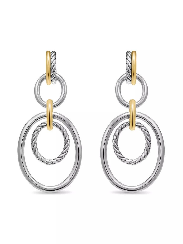 David Yurman DY Mercer Mobile Drop Earrings in Sterling Silver with 18K Yellow Gold, 65.7MM 1
