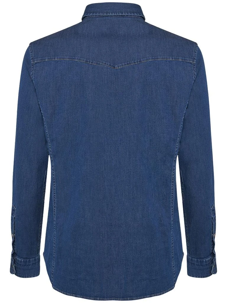 Tom Ford Washed Denim Slim Fit Western Shirt 3