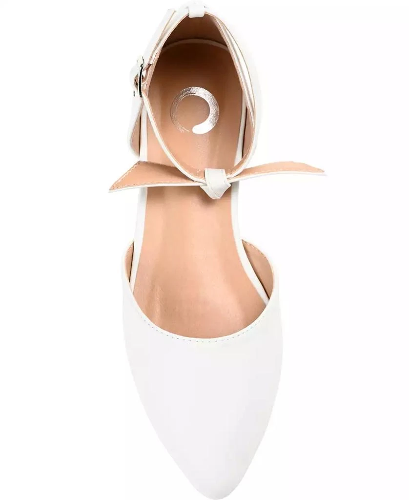 Journee Collection Women's Vielo Bow Ankle Strap Flats 4