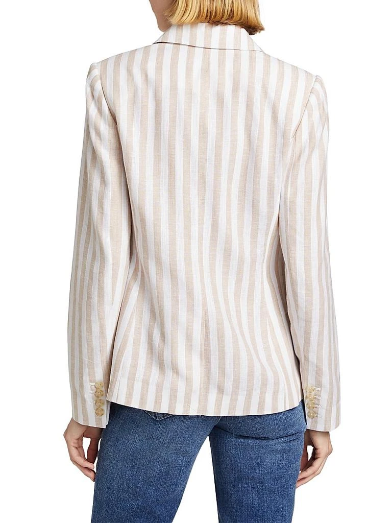 Tahari Helena Striped Linen-Blend Blazer 5