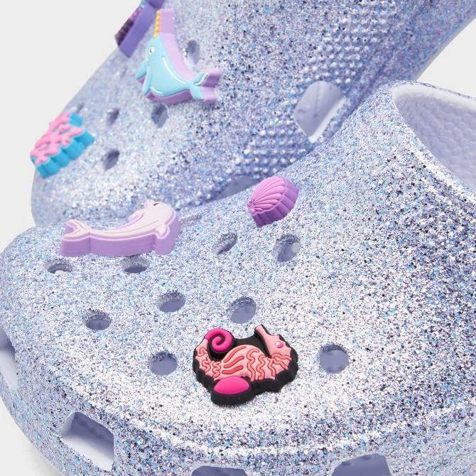 Crocs Girls' Little Kids' Crocs Classic Glitter Sea Friends Clog Shoes 3
