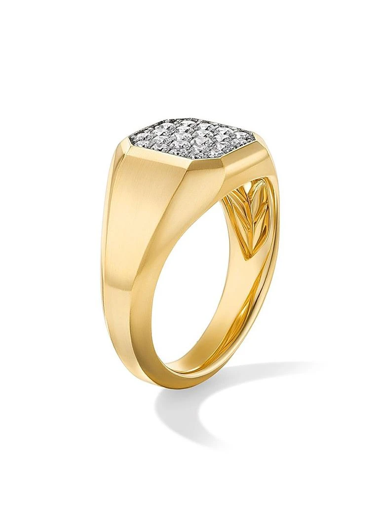 David Yurman Streamline Signet Ring in 18K Yellow Gold 4