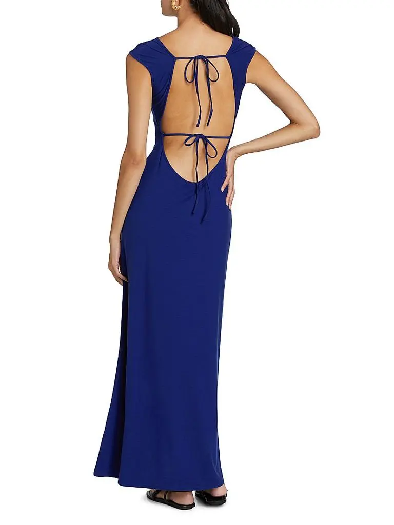 Sabine Linen Backless Maxi Dress  On Sale Now with Up to 70% Off |  Discover Exclusive Deals & Savings at BeyondStyle  Authentic Reformation  sleeveless|contemporary|solid|dresses|a-line|Women's|linen|boatneck|women's|women's  apparel|floor-length with ...