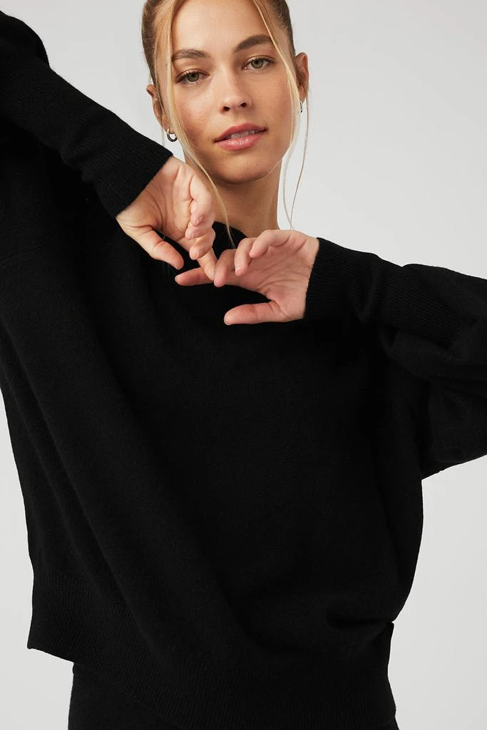 Alo Cashmere Jet Set Crew - Black 4
