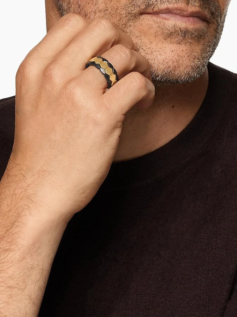 David Yurman Hex Stack Ring in 18K Yellow Gold 2