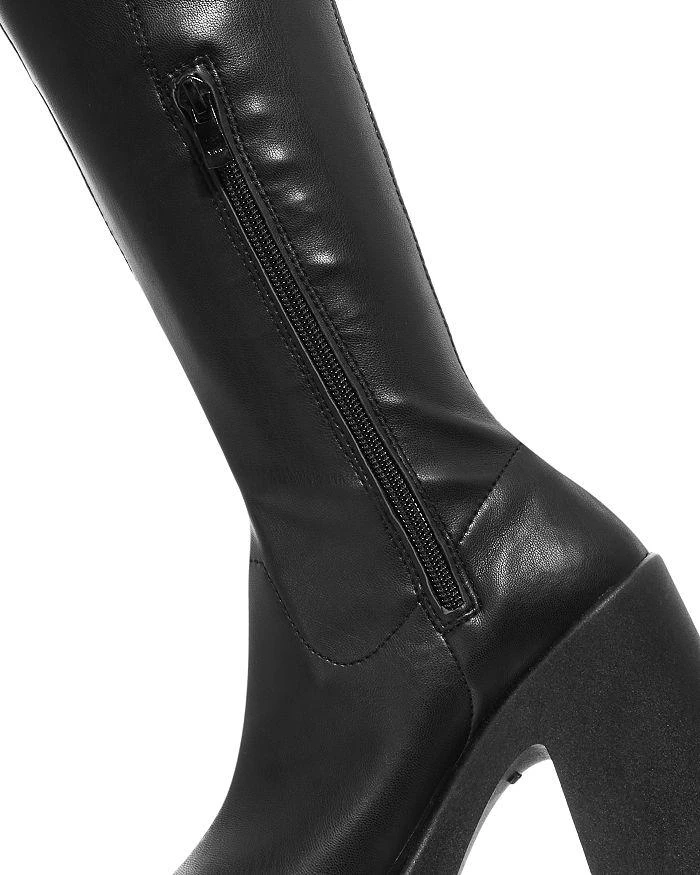 AQUA Women's Billy Square Toe High Heel Platform Boots - 100% Exclusive 5