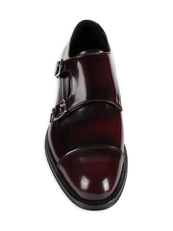 Saks Fifth Avenue Leather Double Monk Strap Shoes 5