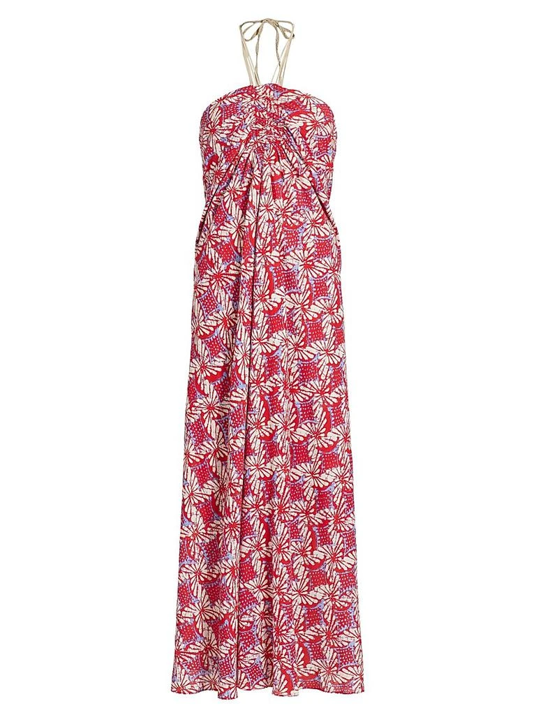 XIRENA Maya Floral Cotton Halterneck Maxi Dress 1