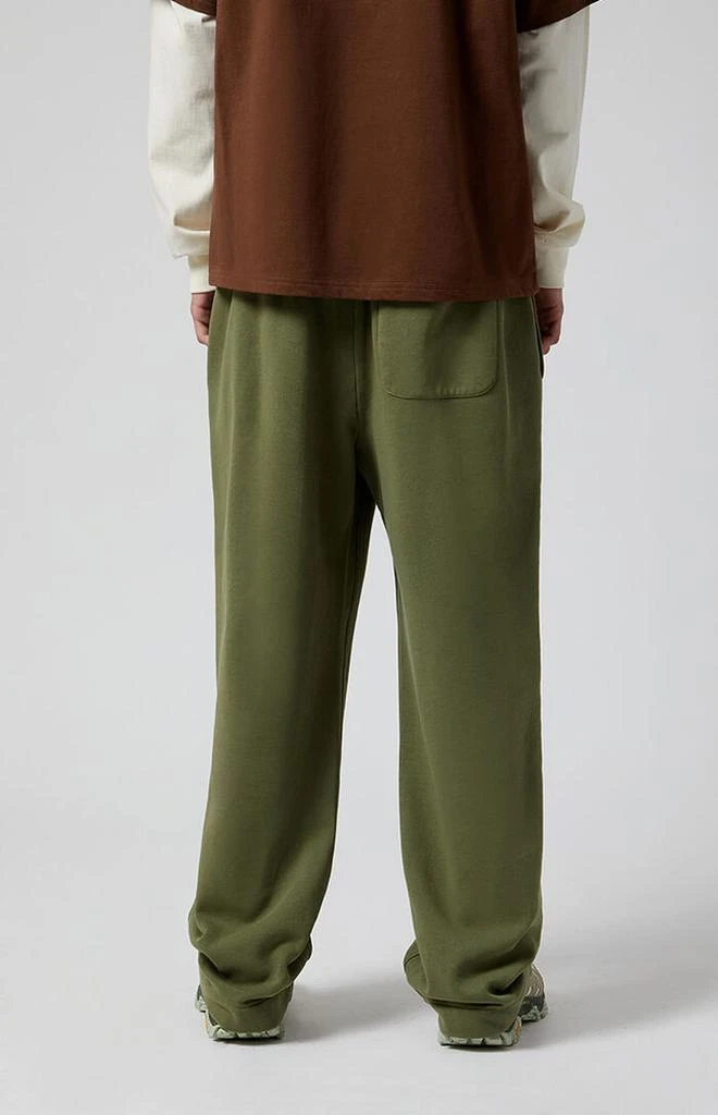 PacSun Olive Wash Baggy Sweatpants 3