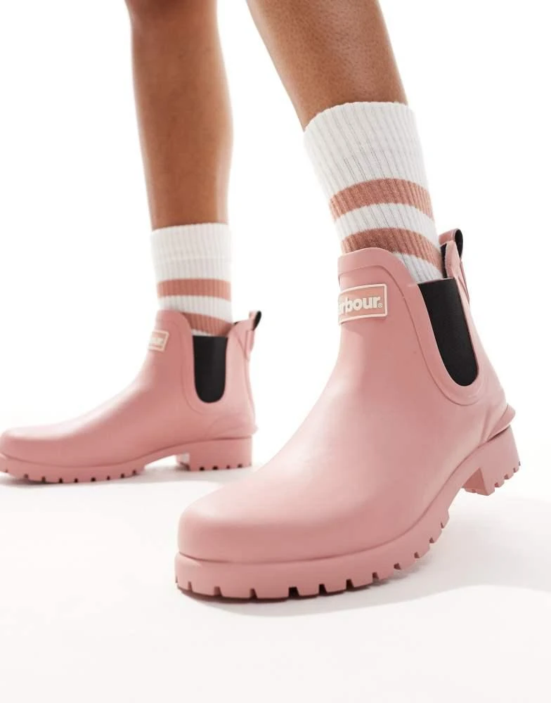 Barbour Barbour Wilton Chelsea wellington boot in pink 1