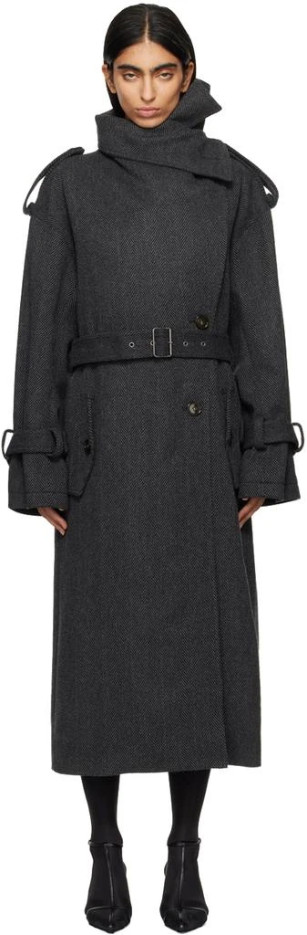 Acne Studios Gray Belted Coat 1