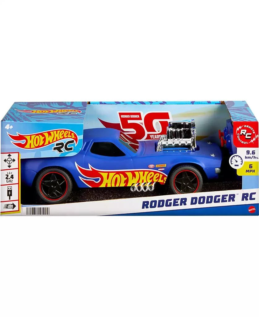 Hot Wheels 1:16 Scale RC Rodger Dodger USB-Rechargeable Toy Car, Battery-Operated Remote Control 3