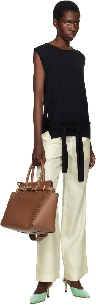Jimmy Choo Brown Diamond Belted M Top Handle Bag 4