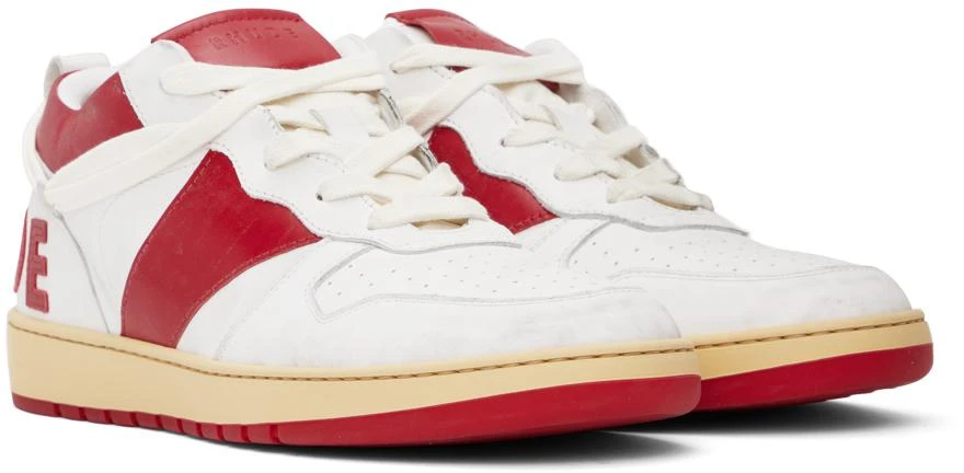 Rhude White & Red Rhecess Low Sneakers 4
