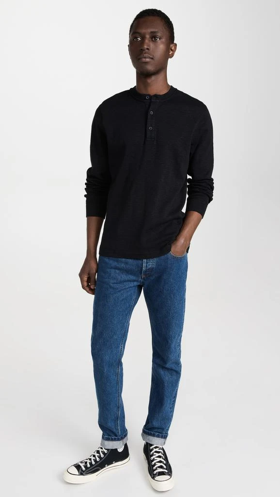 REIGNING CHAMP Slub Long Sleeve Henley Tee 4