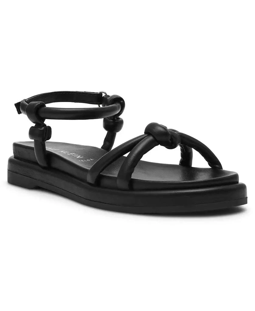 Anne Klein Women's Elisabeth Ankle Strap Footbed Flat Sandals 1