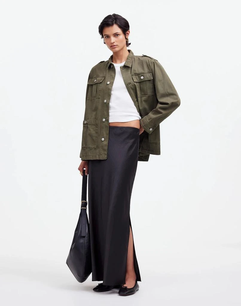 Madewell Satin Maxi Slip Skirt 1