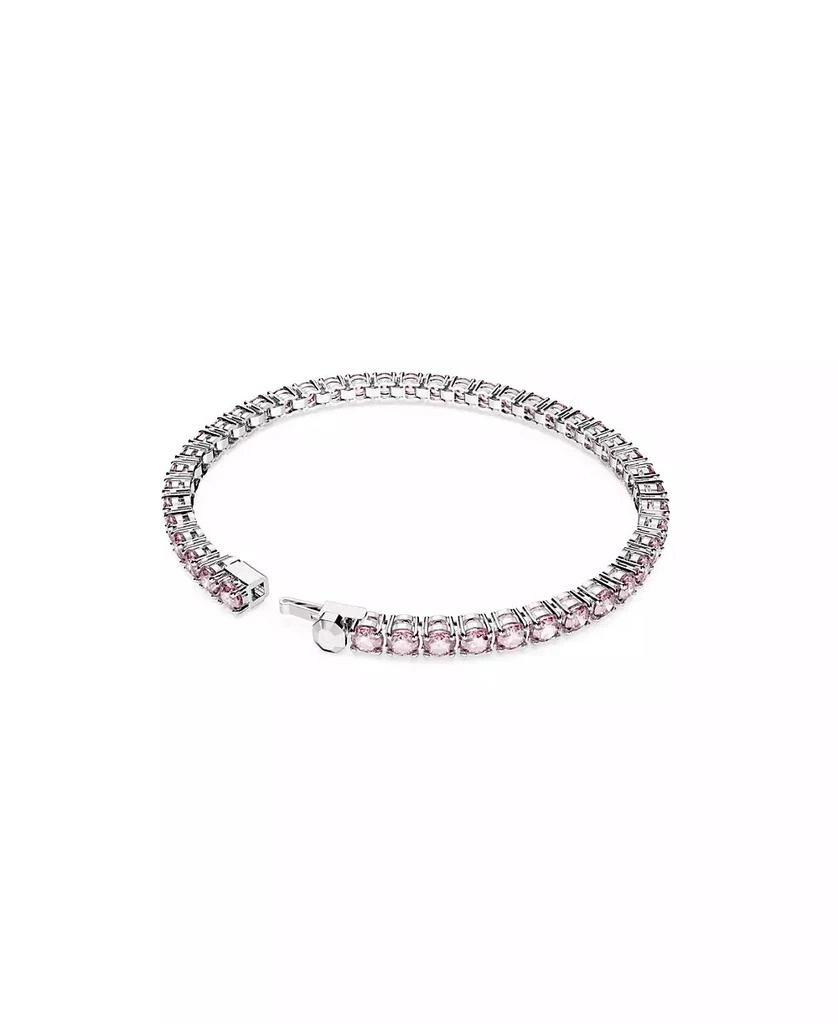 Swarovski Crystal Round Cut Matrix Tennis Bracelet 4