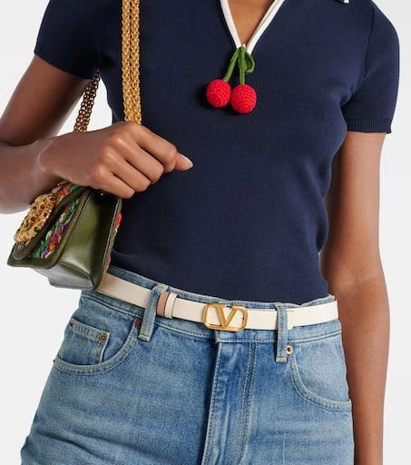 Valentino VLogo Signature 20 reversible leather belt Belts