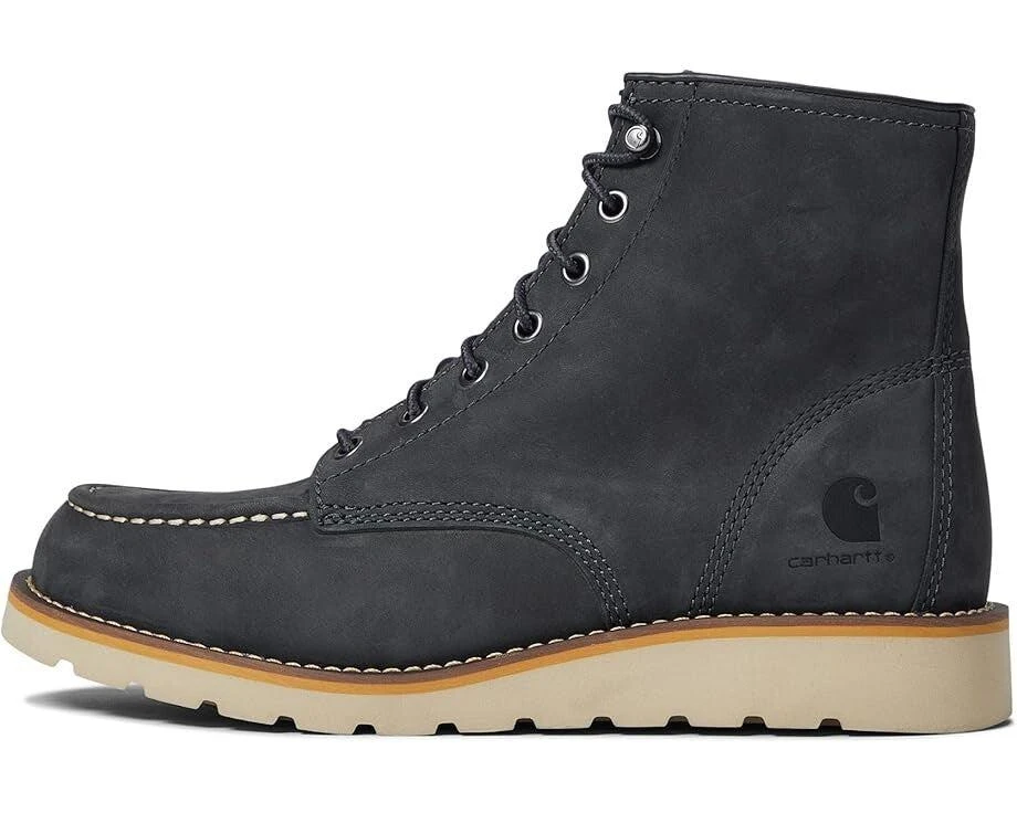 Carhartt FW6027-W Boots Women's 10 Dark Gray Nubuck Leather 6" Moc Toe ZPO2994 2