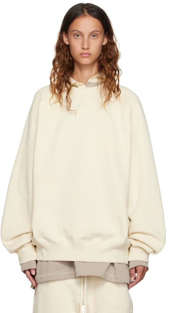 Fear of God ESSENTIALS Off-White Crewneck Sweatshirt 1