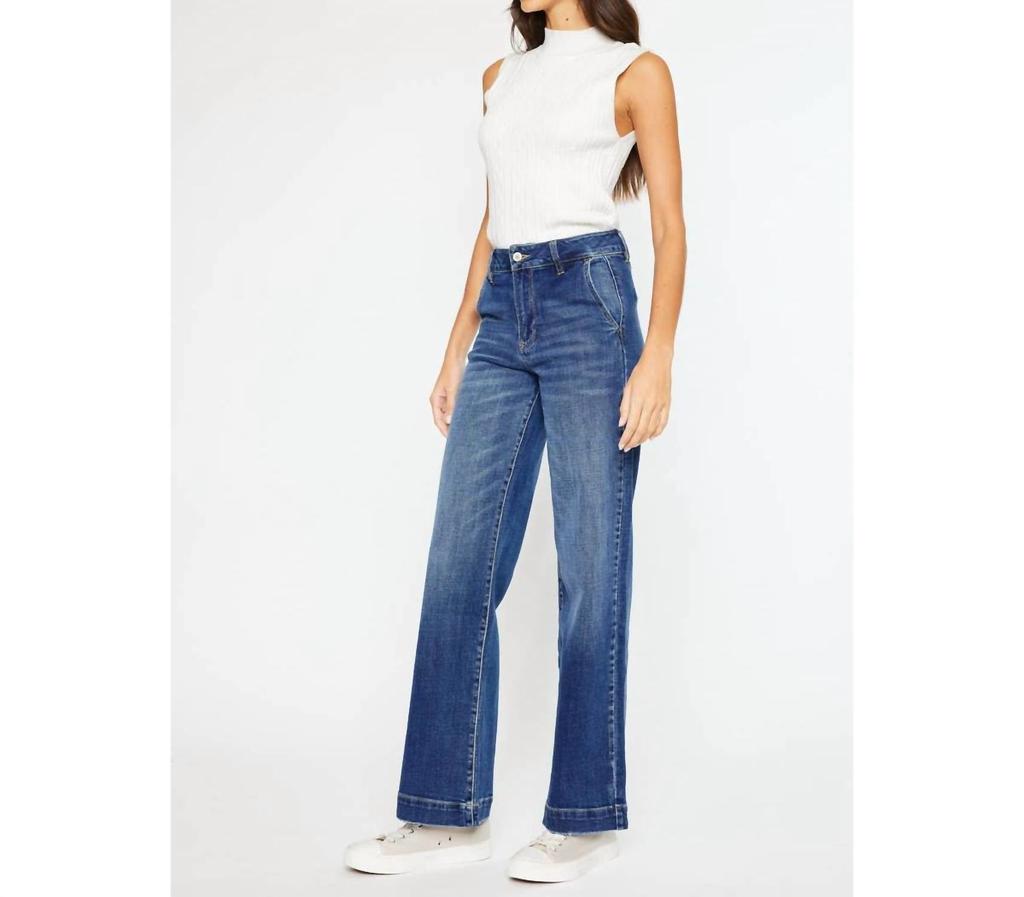 KanCan Kancan - High Rise Trouser Wide Leg Jeans