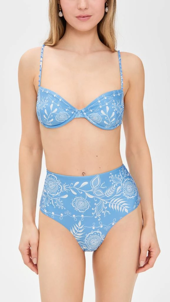 Agua by Agua Bendita Magenta Floritura Bikini Bottoms 3