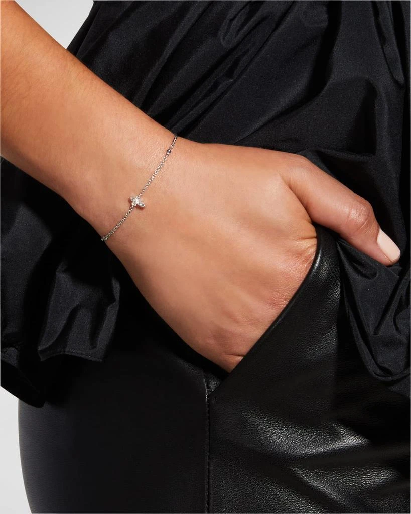 Roberto Coin Integrated Cross Diamond Bracelet, Yellow Gold 2