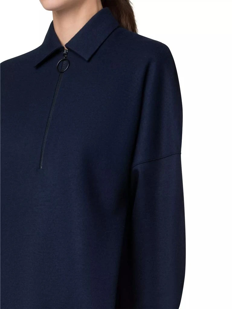 Akris Wool Jersey O-Ring Zip T-Shirt 7