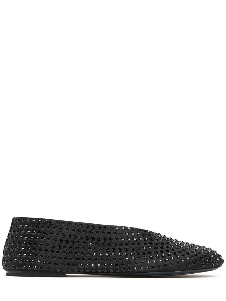 Khaite 5mm Marcy Embellished Satin Flat Shoes 1
