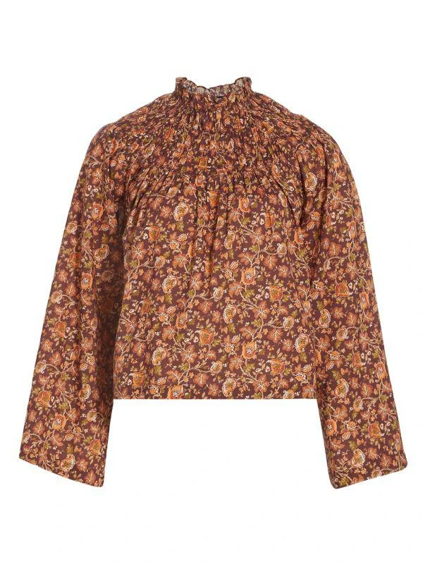 DÔEN Astilbe Floral Cotton Voile Blouse 6