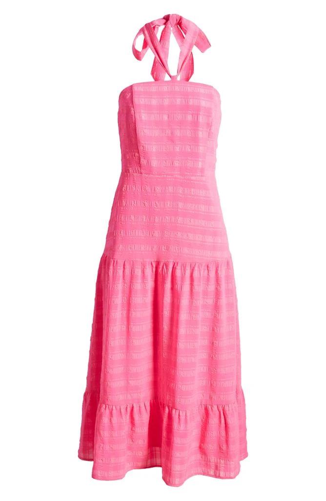 Sam Edelman Textured Check A-Line Maxi Dress 5