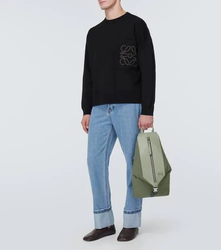 Loewe Convertible leather-trimmed backpack  6