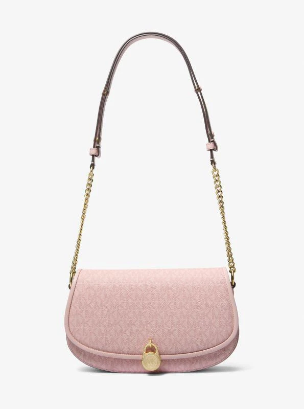 Michael Kors Mila Medium Signature Logo Messenger Bag