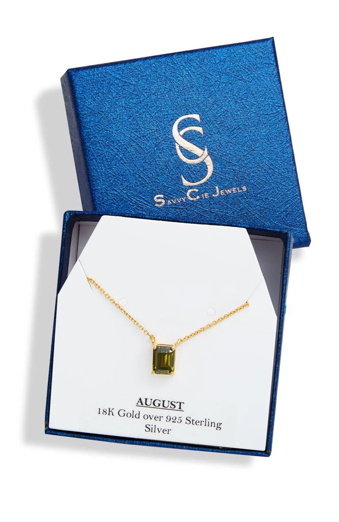 Savvy Cie Jewels Vermeil Birthstone Necklace 8