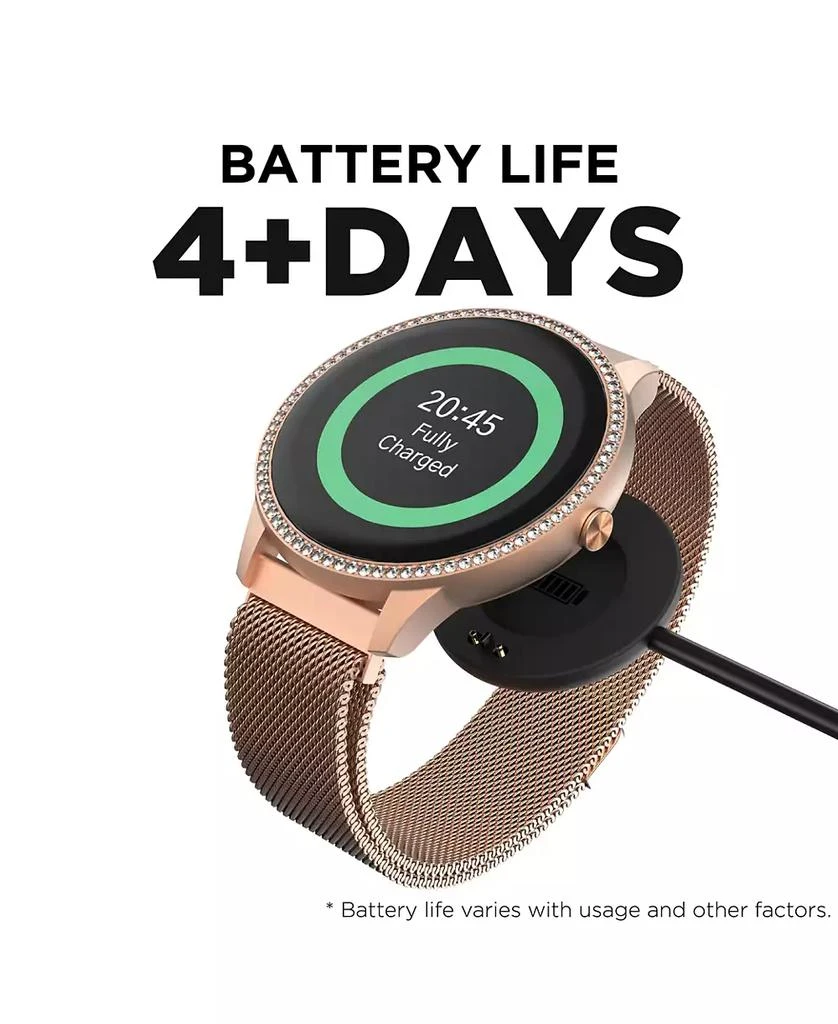 iTouch Sport 4 Unisex Rose Gold-Tone Mesh Bracelet Smartwatch 43.2mm 6