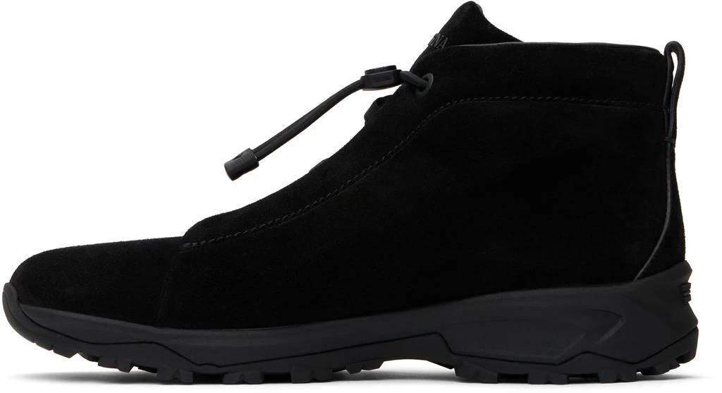 Zegna Black Triple Stitch Vetta High-Top Sneakers 3