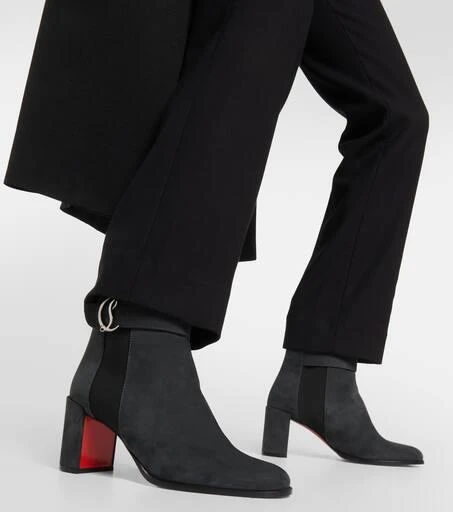 Christian Louboutin CL Chelsea Booty suede ankle boots 4