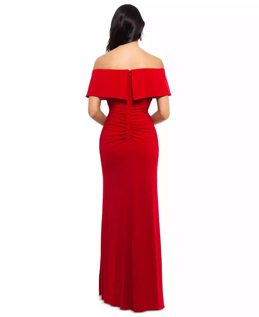 XSCAPE Ruffled Off-The-Shoulder Gown 2