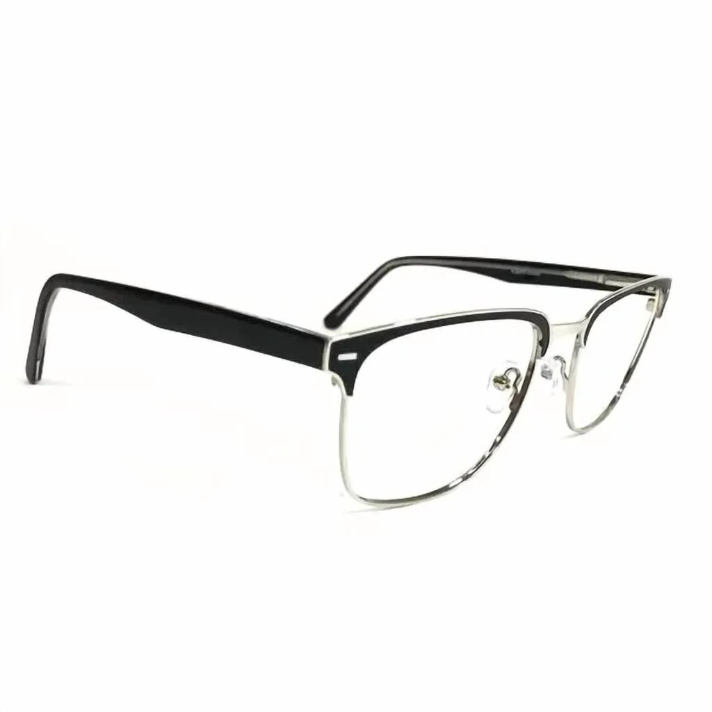 Alberto Romani Men
s Ar20201 Square Eyeglasses In Black Silver