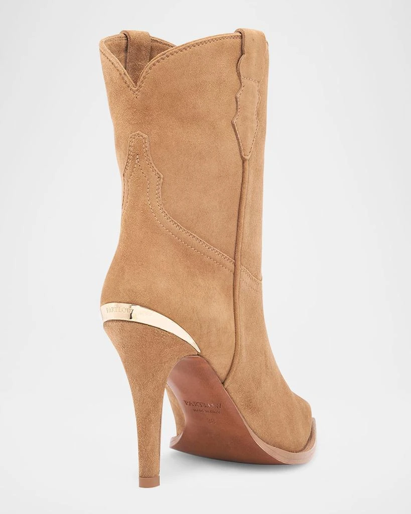 Partlow Katie Suede Western Stiletto Booties 3