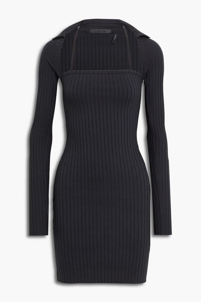 Helmut Lang Ribbed-knit pima cotton-blend mini dress