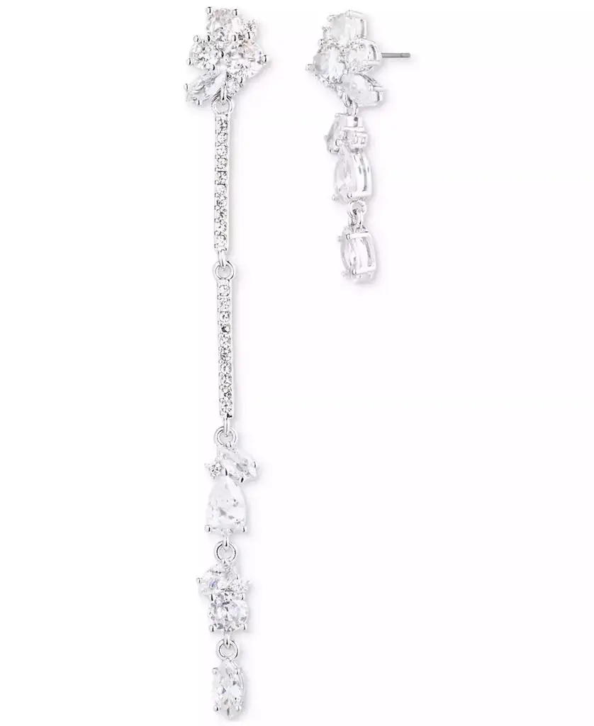 Emily in Paris Silver-Tone Pavé & Crystal Mismatch Drop Earrings