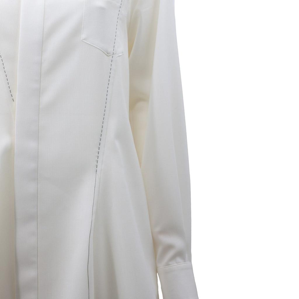 Sacai Curved Hem Suiting Shirt – On Sale Now with Up to 36% Off