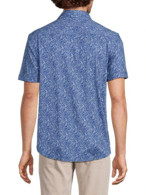 BUGATCHI Print Curved Hem Shirt 2